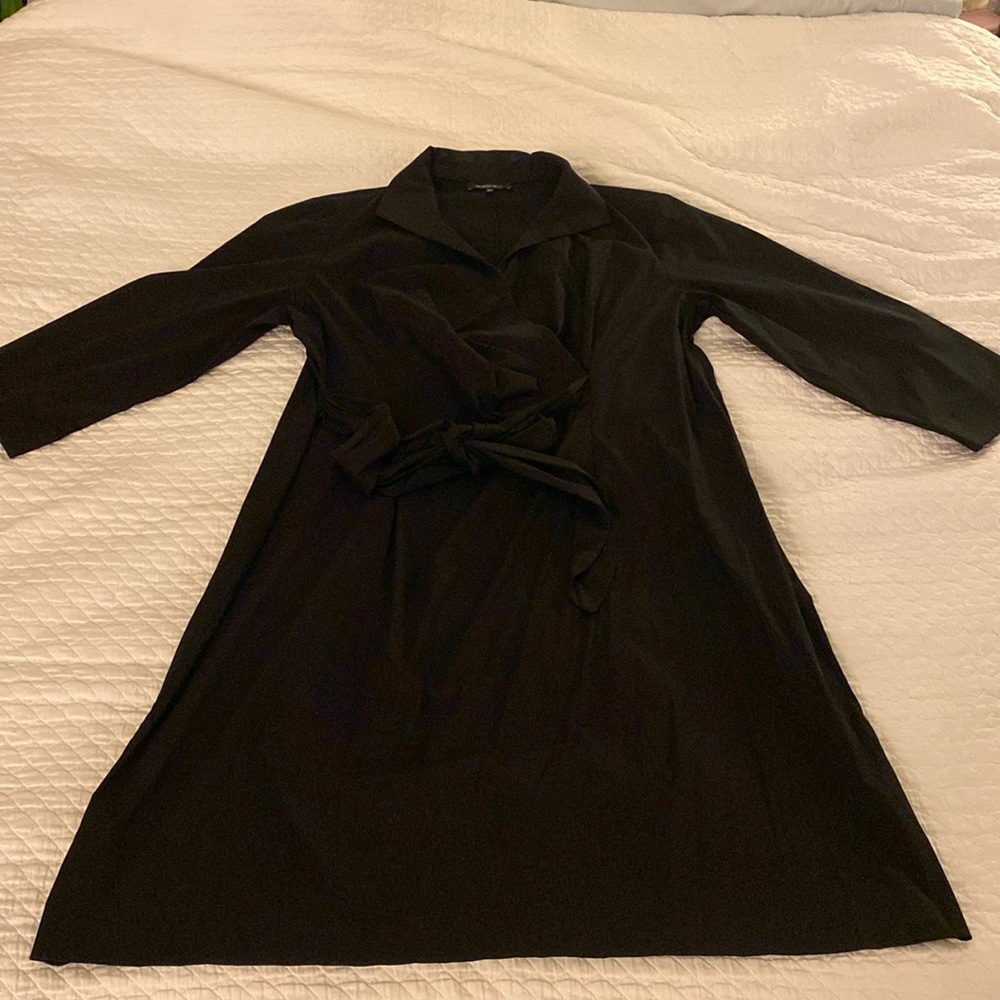 Lafayette 148 Black dress with waist tie